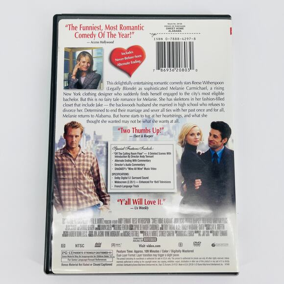 Sweet Home Alabama Movie DVD - Good Used Condition - Picture 10 of 10